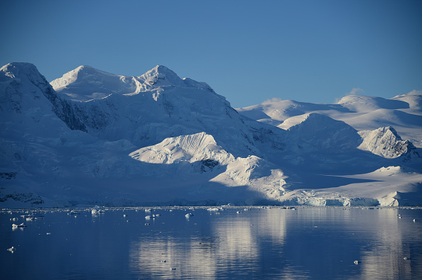 Vue d'un glacier dans la baie de Chiriguano, dans les îles Shetland du Sud, en Antarctique.(Photo : JOHAN ORDONEZ/AFP via Getty Images)