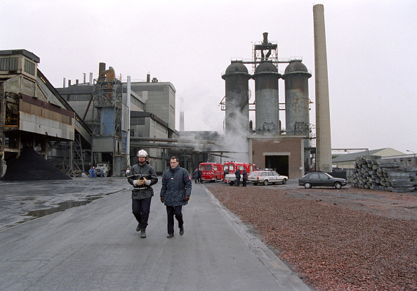 L'usine Metaleurop de Noyelles-Godault. (Photo : JACQUES DEMARTHON/AFP via Getty Images)