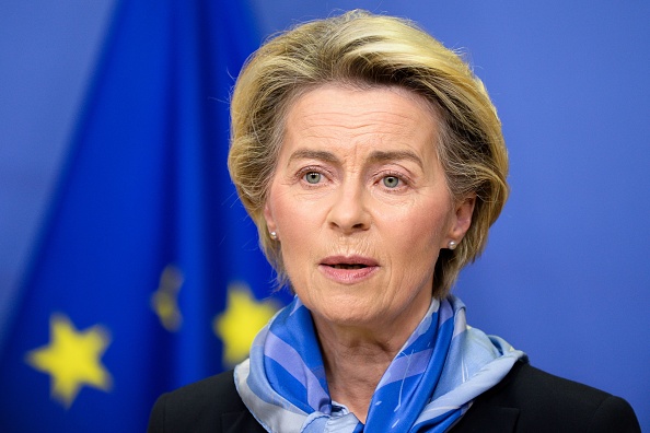 La présidente de la Commission européenne Ursula von der Leyen. (Photo : JOHANNA GERON/POOL/AFP via Getty Images)