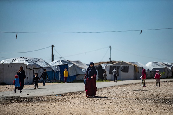 Roj, l'un des deux camps de déplacés gérés par les Kurdes qui hébergent des membres de familles étrangères de combattants présumés de l'EI. (Photo : DELIL SOULEIMAN/AFP via Getty Images)