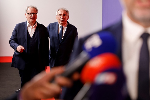 Richard Ferrand et François Bayrou.  (LUDOVIC MARIN/AFP via Getty Images)