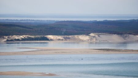 Gironde : la Dune du Pilat recouverte de neige !