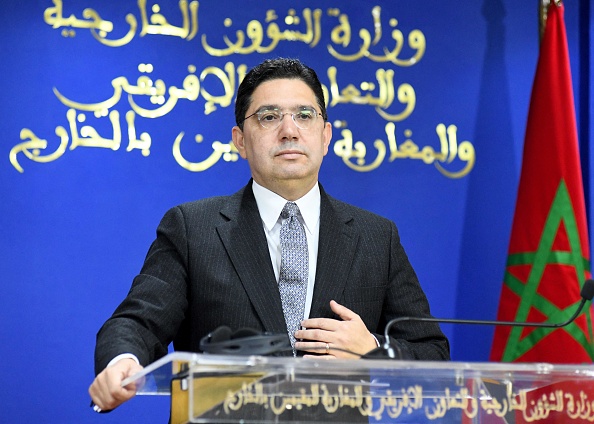 Le ministre marocain des Affaires étrangères Nasser Bourita. (Photo : -/AFP via Getty Images)