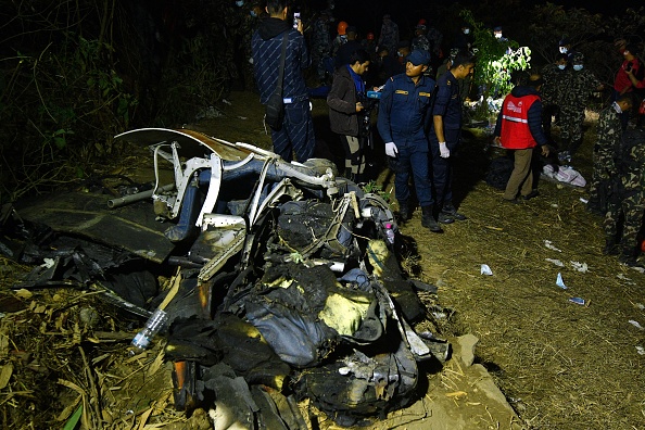 Au moins 67 personnes ont perdu la vie dans le  crash d'un avion de Yeti Airlines à Pokhara, au Népal le 15 janvier 2023. (Photo : PRAKASH MATHEMA/AFP via Getty Images)
