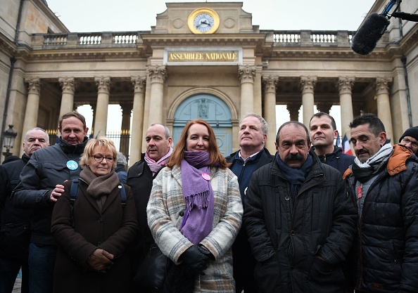 Les chefs de file des principaux syndicats français. (Photo : ALAIN JOCARD/AFP via Getty Images)