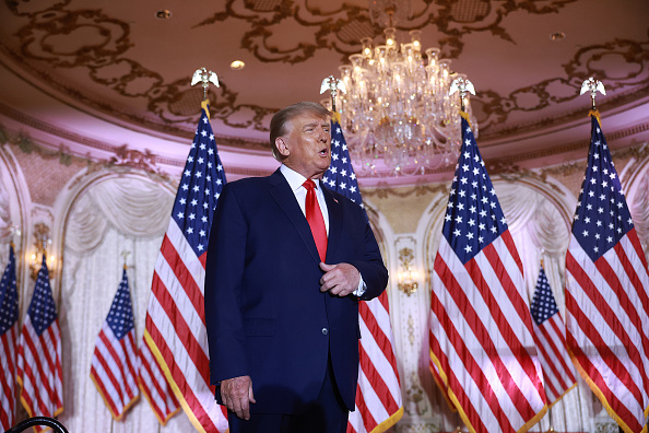 Donald Trump à Mar-a-Lago, Palm Beach, le 15 novembre 2022. (Joe Raedle/Getty Images)