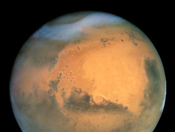Le télescope spatial Hubble de la NASA, en orbite autour de la Terre, a pris cette photo de Mars en 2003. (Photo : NASA/Getty Images)