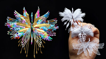 [PHOTOS] Un origamiste autodidacte plie des grues d’une complexité exquise pour apporter de l’espoir et de la lumière