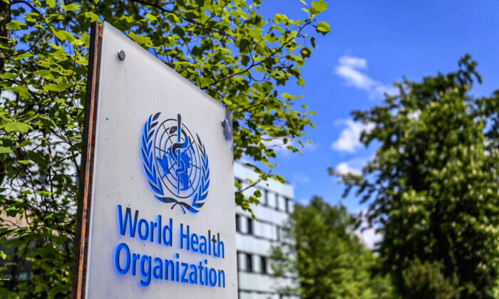 L'Organisation mondiale de la santé à Genève, en Suisse, le 24 avril 2020. (Fabrice Coffrini/AFP via Getty Images)