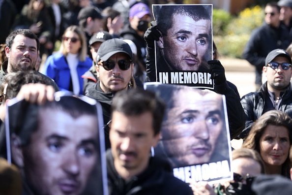 Manifestation en soutien d'Yvan Colonna en avril 2022. (PASCAL POCHARD-CASABIANCA/AFP via Getty Images)