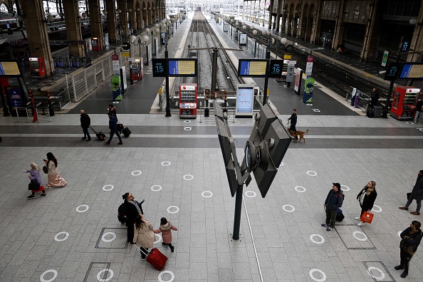 Gare du Nord, le 31 janvier 2023. (Photo : LUDOVIC MARIN/AFP via Getty Images)