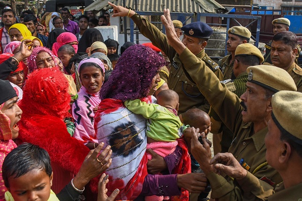 La campagne de répression du gouvernement de l'Assam contre les mariages d'enfants dans le district de Morigaon, en Assam, le 4 février 2023. (Photo by BIJU BORO/AFP via Getty Images)