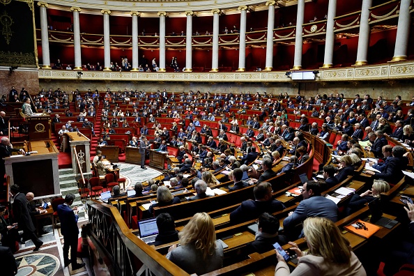 L'Assemblée nationale, le 7 février 2023. (LUDOVIC MARIN/AFP via Getty Images)