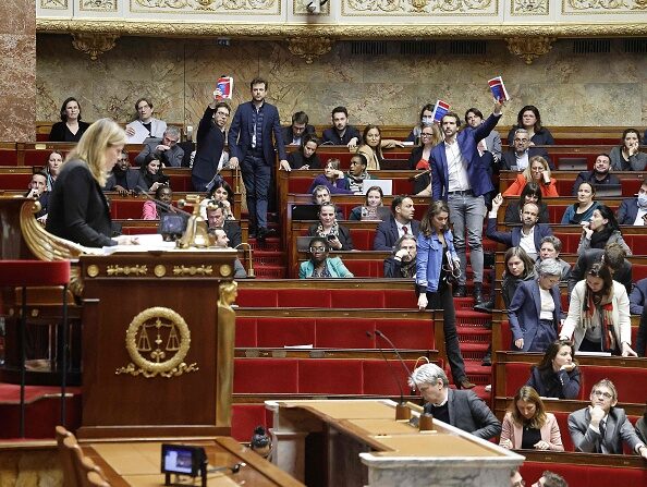 Les députés de la coalition de gauche NUPES -
 (Photo  LUDOVIC MARIN/AFP via Getty Images)