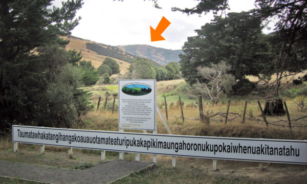 La colline au nom le plus long du monde en Nouvelle-Zélande. (Domaine public)