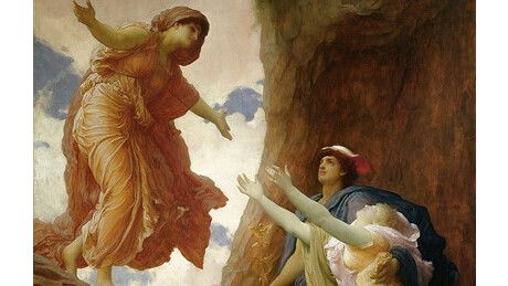 Détail "Le retour de Perséphone", vers 1890-91, par Frederic Leighton. Huile sur toile; 203 cm par 152 cm (Domaine public)