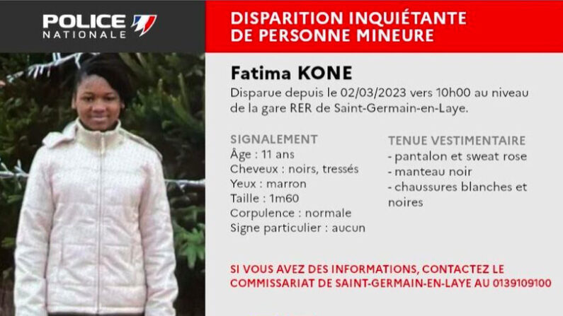 Fatima Koné est portée disparue depuis le 2 mars 2023. (DR)