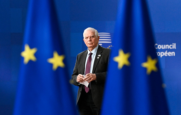 Josep Borrell, commissaire européen aux affaires étrangères et à la politique de sécurité, considère que l'accueil par le Bélarus d'armes nucléaires russes constituerait une escalade irresponsable et une menace pour la sécurité européenne. (Photo : JOHN THYS/AFP via Getty Images)