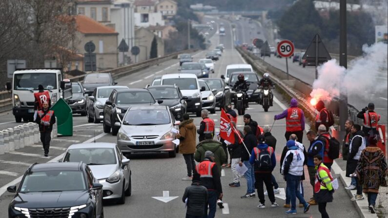 À Marseille, dans le sud-est de la France, le 7 mars 2023. (Photo CLEMENT MAHOUDEAU/AFP via Getty Images)