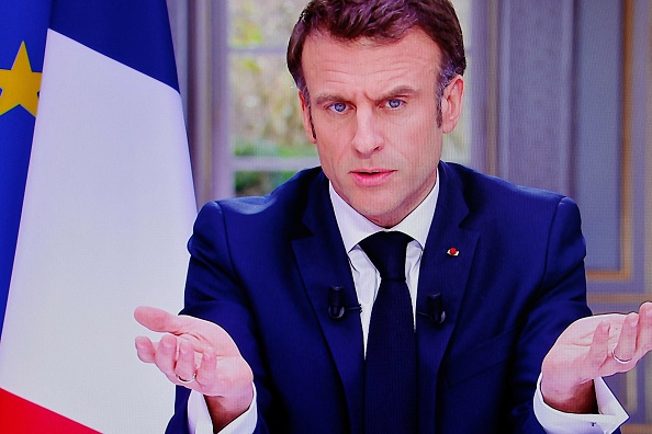 Le président Emmanuel Macron. (LUDOVIC MARIN/AFP via Getty Images)