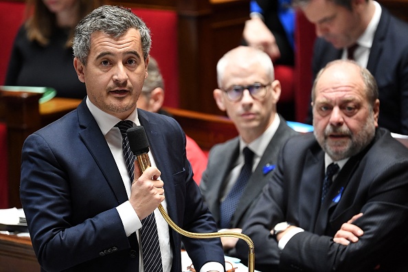 Le ministre de l'Intérieur et des Outre-mer Gérald Darmanin à l'Assemblée nationale à Paris, le 28 mars 2023. (BERTRAND GUAY/AFP via Getty Images)