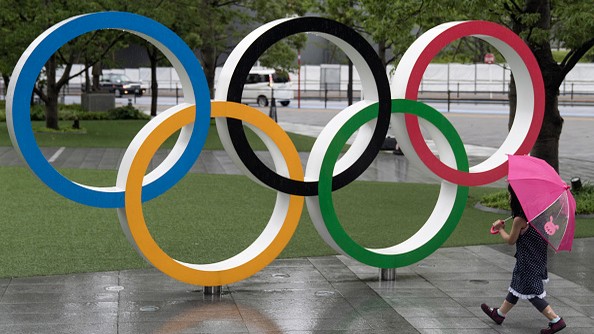 Les anneaux des Jeux olympiques (Photo par Tomohiro Ohsumi / Getty Images).