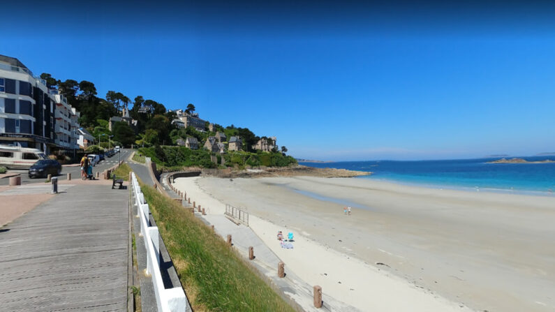 La Plage Saint Guirec dans le bourg de Ploumanac'h (Côtes-d’Armor). (Capture d'écran Google Maps)