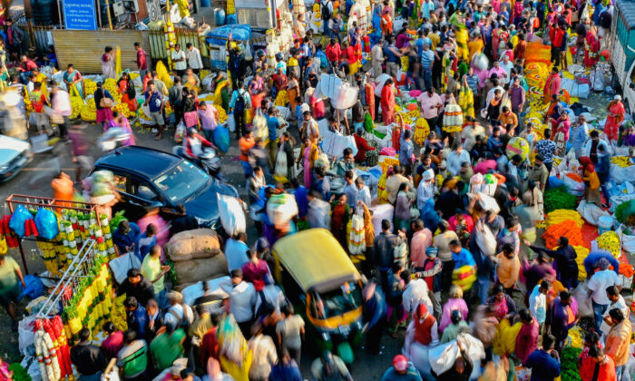 Un marché à Bangalore, en Inde, le 15 novembre 2022. (Manjunath Kiran/AFP via Getty Images)