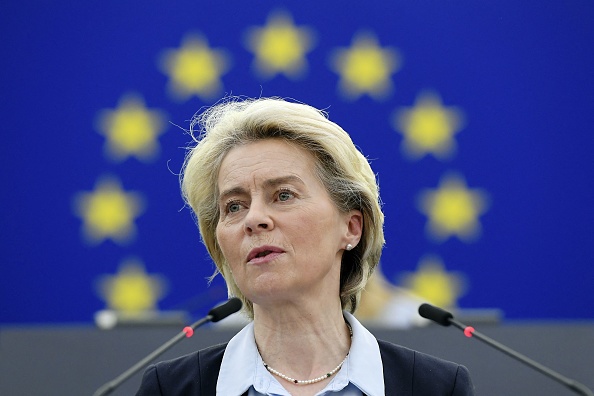 La présidente de la Commission européenne Ursula von der Leyen. (FREDERICK FLORIN/AFP via Getty Images)