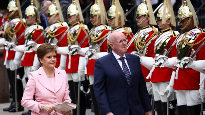 L'ex leader indépendantiste écossaise Nicola Sturgeon et son mari Peter Murrell. (Photo 2022- Henry Nicholls WPA Pool/Getty Images)