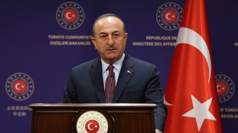 Le ministre turc des Affaires étrangères, Mevlut Cavusoglu. (Photo ADEM ALTAN/AFP via Getty Images)