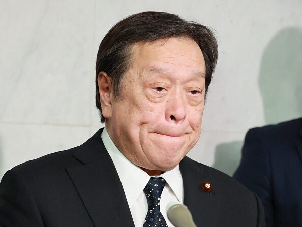 Le ministre japonais Yasukazu Hamada. (STR/JIJI Press/AFP via Getty Images)