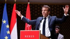Macron interrompu par des manifestants au début d’un discours à La Haye