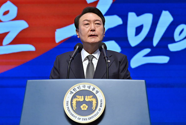 Le bureau du président sud-coréen Yoon Suk Yeol. (Jung Yeon-Je - Pool/Getty Images)