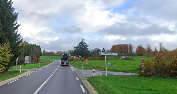 RN 57, à hauteur de Fougerolles-Saint-Valbert. (Capture d'écran/Google Maps)