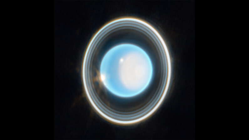 Uranus pris par le télescope James Webb - Crédit photo : NASA.