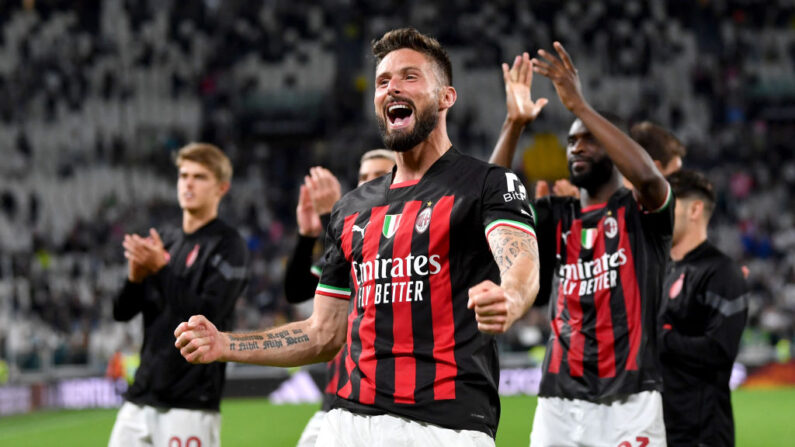 L'AC Milan a assuré dimanche sa place dans le Top 4 de la Serie A en battant la Juventus (1-0) à Turin. (Photo by Valerio Pennicino/Getty Images)