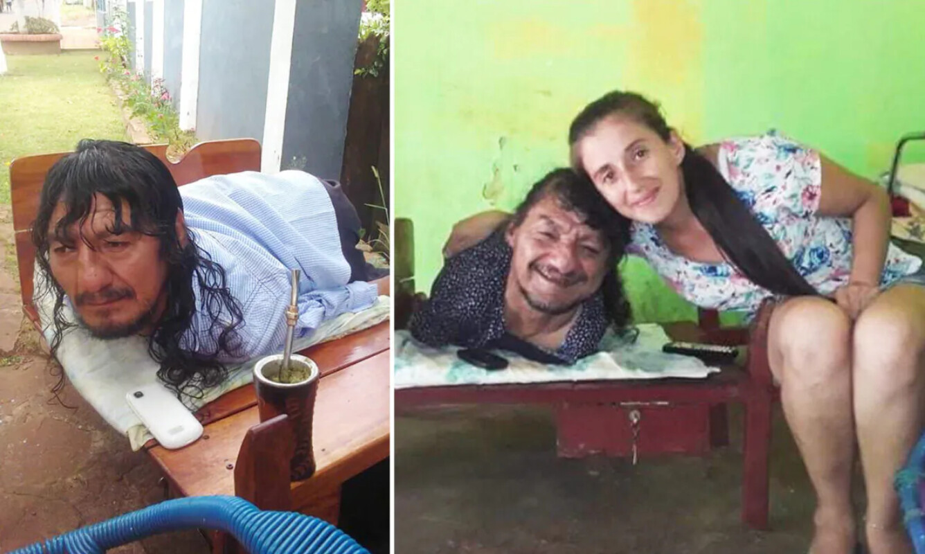 « Toujours avec le sourire » : un père sans bras ni jambes élève deux filles abandonnées par leur mère