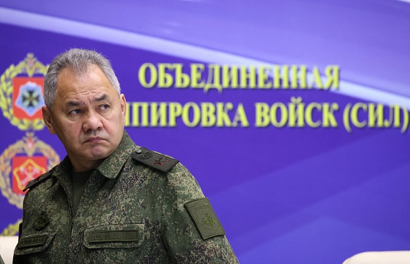 Le ministre russe de la Défense Sergueï Choïgou. (GAVRIIL GRIGOROV/Sputnik/AFP via Getty Images)