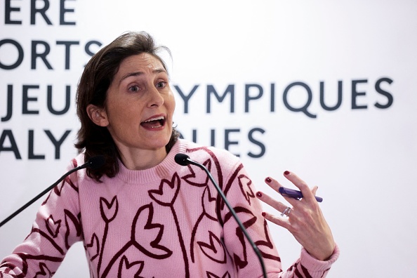 La ministre des Sports et des JO Amélie Oudéa-Castéra. GEOFFROY VAN DER HASSELT/AFP via Getty Images)