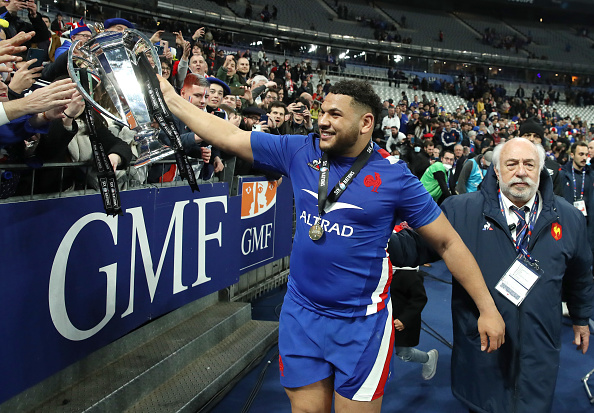 Mohamed Haouas après le match de rugby Guinness Six Nations entre la France et l'Angleterre au Stade de France le 19 mars 2022. (David Rogers/Getty Images)