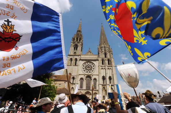Le pèlerinage annuel de la Pentecôte, à Chartres. (ALAIN JOCARD/AFP via Getty Images)