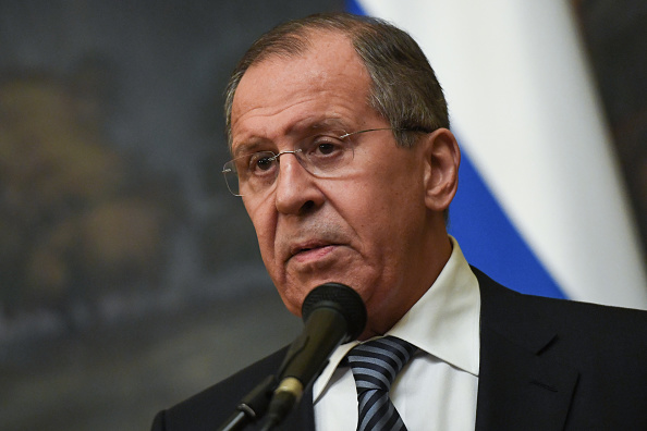 Le ministre russe des Affaires étrangères Sergueï Lavrov. (YURI KADOBNOV/AFP via Getty Images)