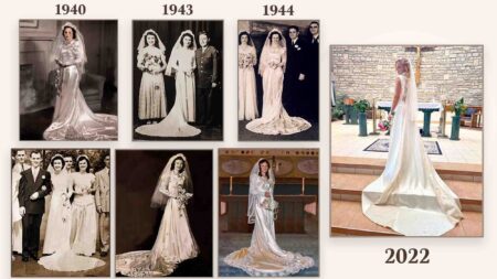 Quel bel héritage ! 7 femmes de la même famille portent une robe de mariée achetée en 1940