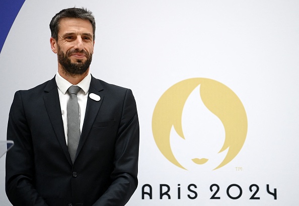 Le président du Comité d'organisation des Jeux olympiques et paralympiques de 2024 Tony Estanguet à Saint-Denis. (FRANCK FIFE/AFP via Getty Images)