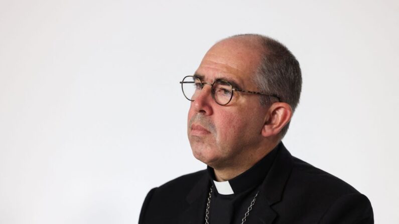 L'évêque de Nanterre, Mgr Matthieu Rougé (Photo : CHARLY TRIBALLEAU/AFP via Getty Images)