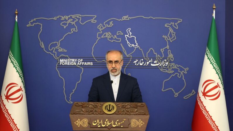 Le porte-parole du ministère iranien des Affaires étrangères, Nasser Kanani. (Photo ATTA KENARE/AFP via Getty Images)