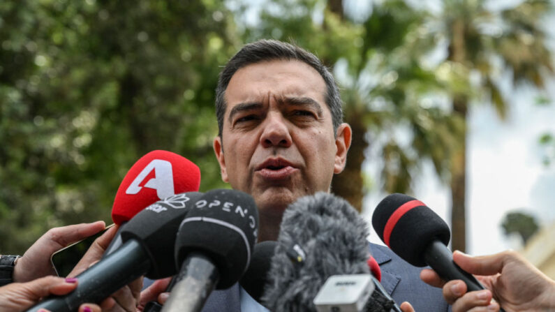 Le président du parti de gauche Syriza, Alexis Tsipras. (Photo ARIS MESSINIS/AFP via Getty Images)