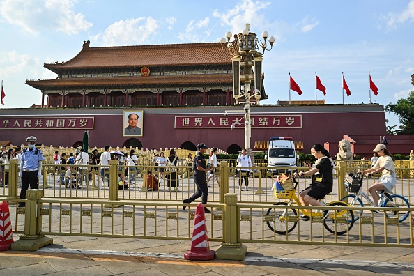 Tiananmen, Pékin, le 3 juin 2023,à la veille de l'anniversaire de la répression de Tiananmen en 1989. (HECTOR RETAMAL/AFP via Getty Images)
