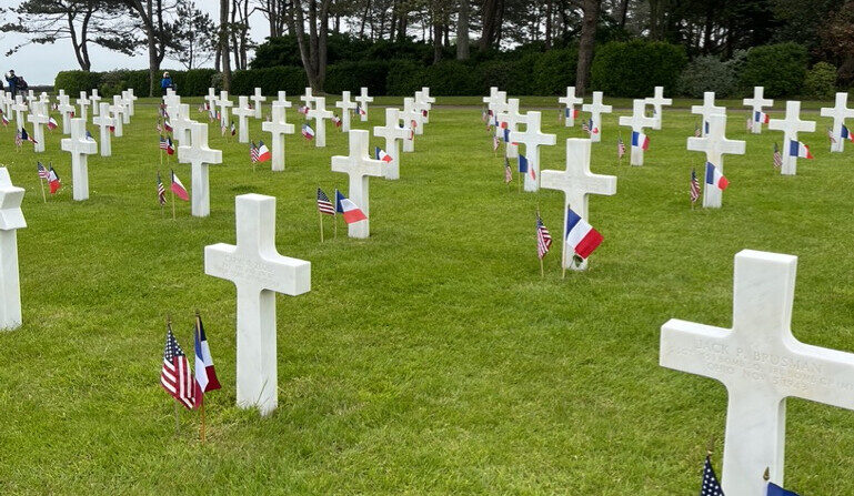 Au cimetière américain de Colleville reposent les presque 10.000 soldats tombés pendant le débarquement du 6 juin 1944. (Photo Julian Herrero)